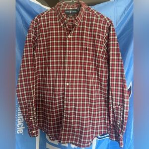Ralph Lauren Men's Red Plaid Shirt M